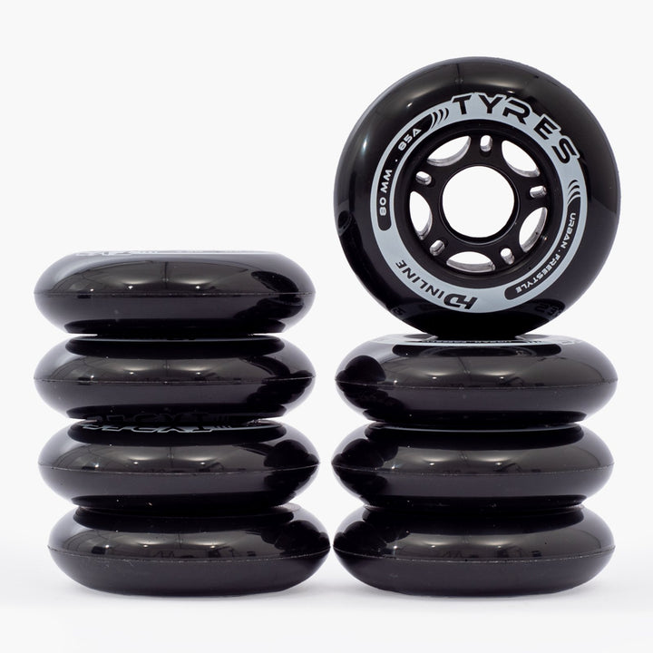 Set of 8 Wheels Hd Inline 80mm 85a Tires Technology