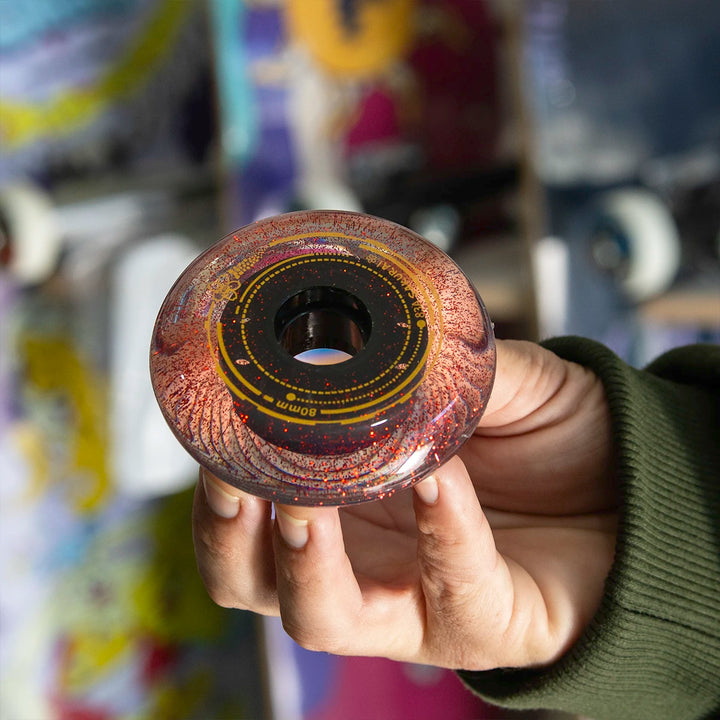 8 Rodas 80mm 83a Sakurai Glitter Vermelha