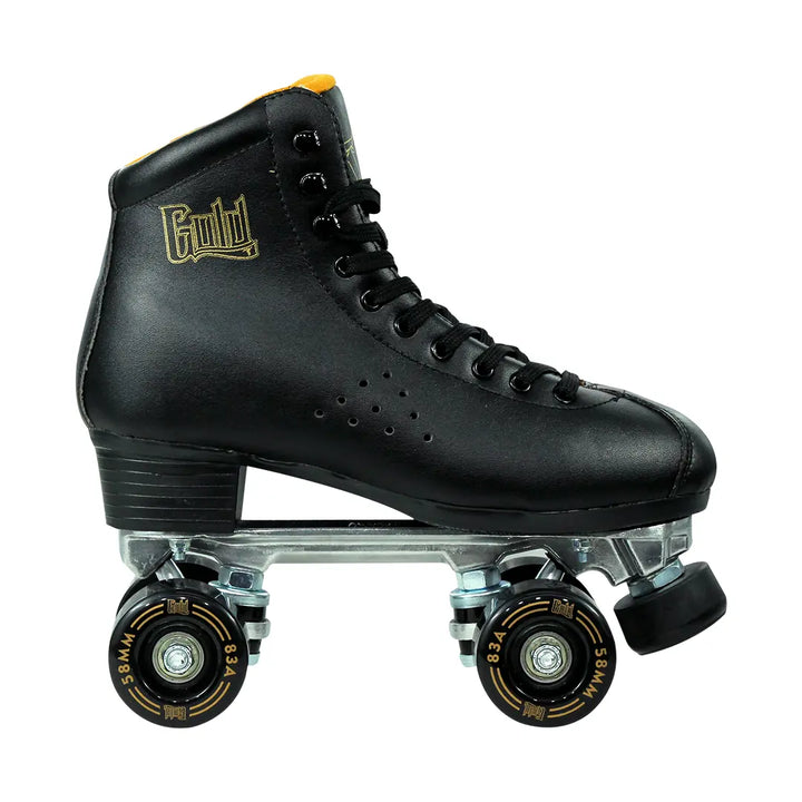 Patins Quad Traxart Gold Preto Tradicional Roller Dance 58mm
