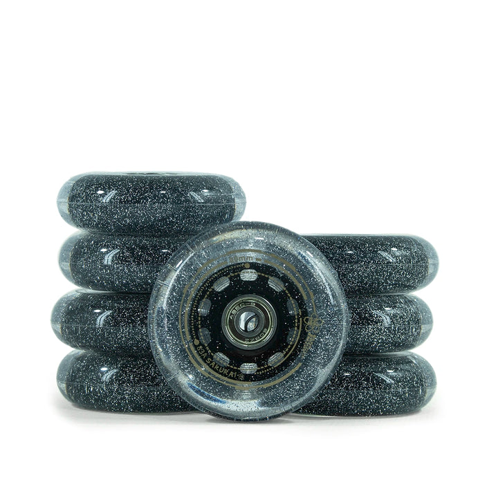 8 Rodas 80mm 83a Sakurai Glitter Cinza + Abec 9