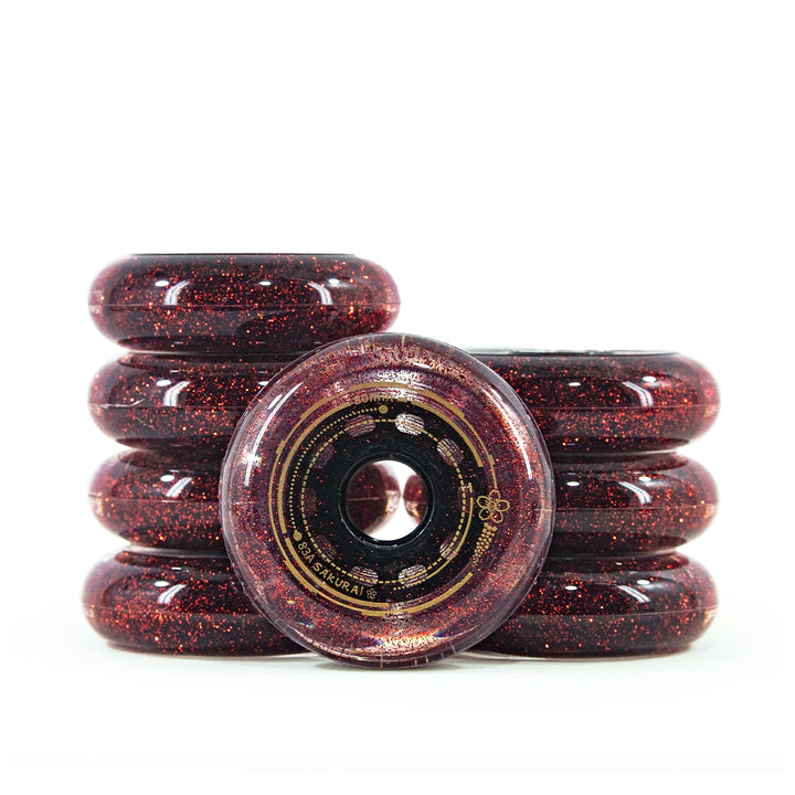 8 Rodas 80mm 83a Sakurai Glitter Vermelha