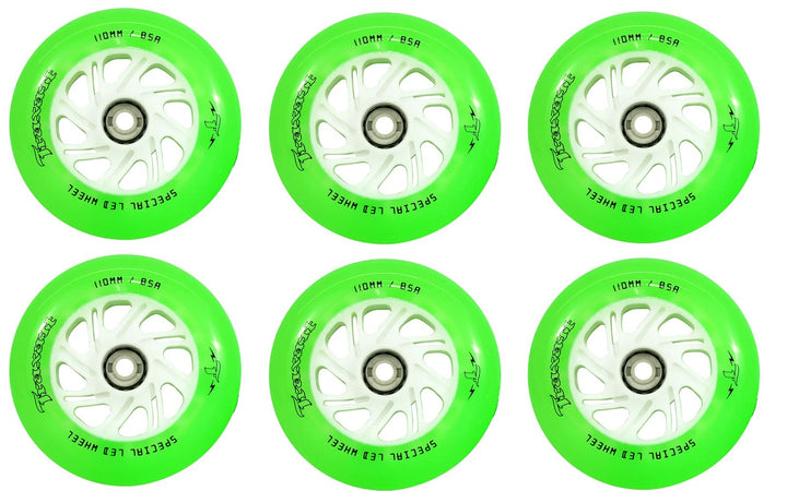 Rodas de LED Traxart Special 110mm Verde 6un