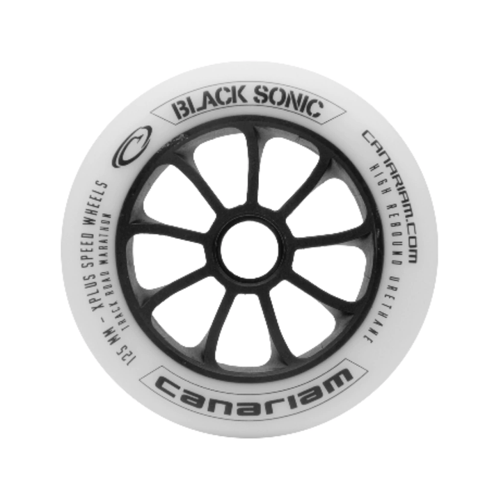 Roda Canariam Black Sonic 125mm Alta Performace Asfalto 6un - Branca