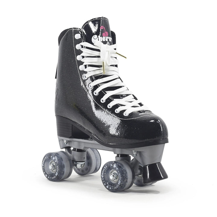 Patins Quad HD Cherry 4 Rodas Tradicional Abec-7 Black Glitter
