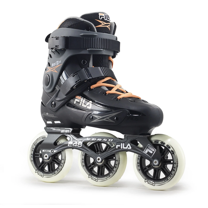 Patins Fila Houdini Profissional Cinza Salmão Base Evo Pró 110mm
