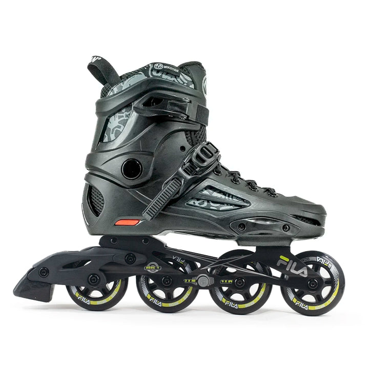 Patins Inline Mikoyan Black base e rodas Fila Houdini