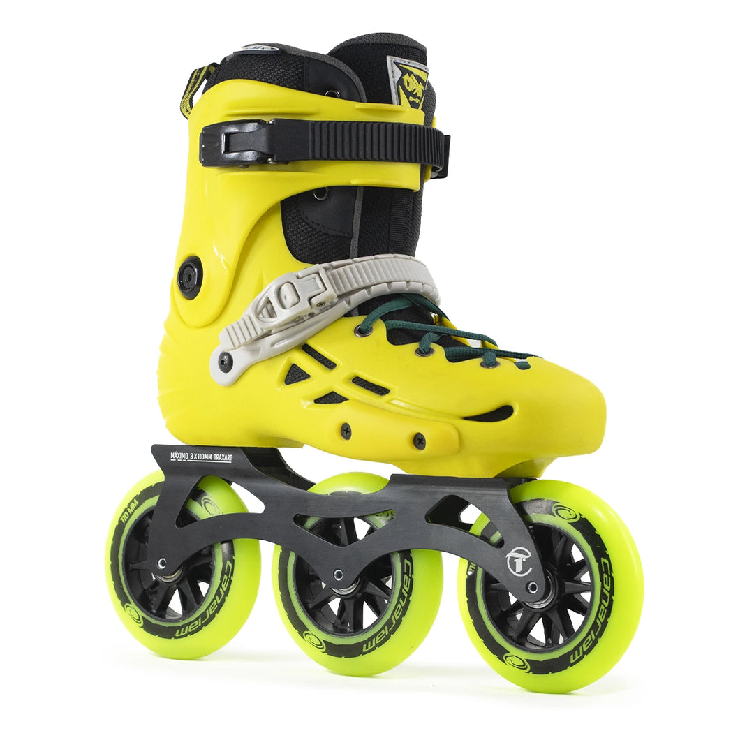 Micro MT Plus Yellow Skates with Canariam 110mm Matte Black Wheels