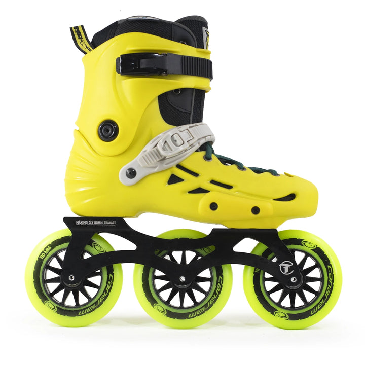 Micro MT Plus Yellow Skates with Canariam 110mm Matte Black Wheels