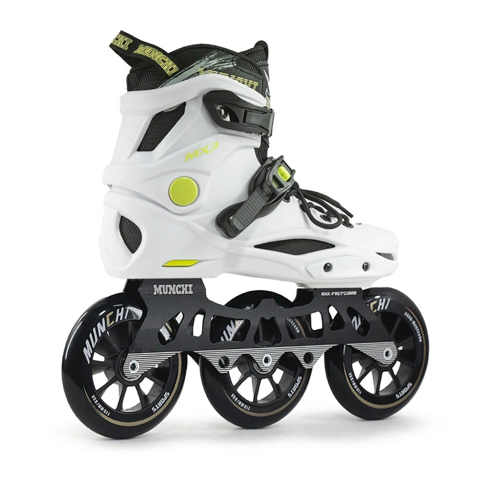 Patins Urbano Freestyle Munchi MX3 White Profissional base híbrida 110mm