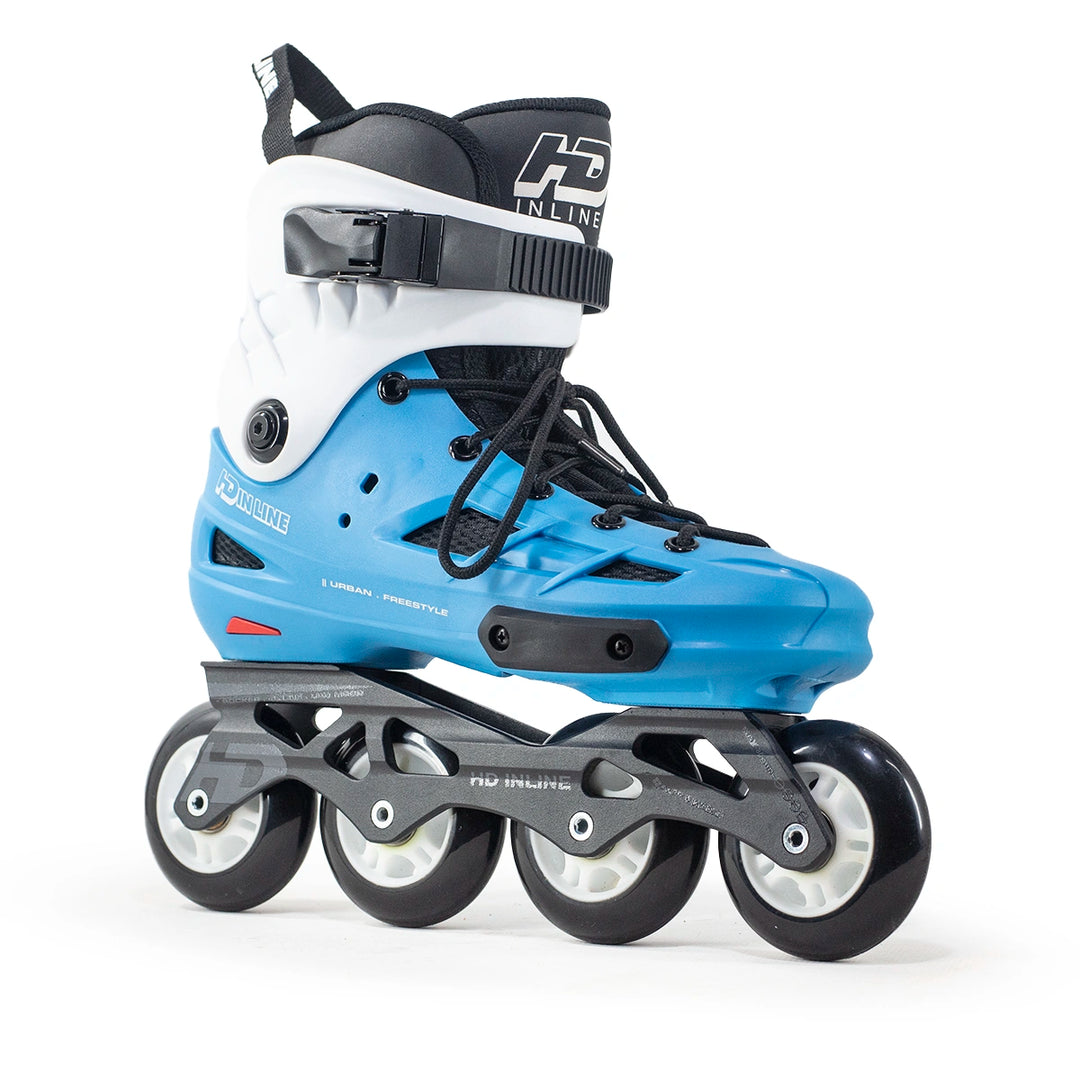 Patins Hd Inline Skull Custom Azul e Branco Abec11 tamanho 35