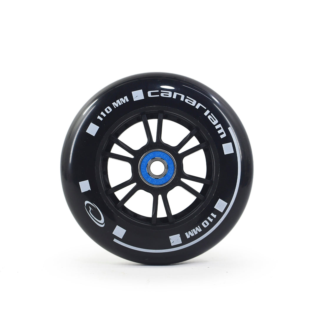 Rueda Canariam X-Slide 110mm 85a UNIDAD NEGRA con Rodamientos Abec11 Patines Urbanos Canariam