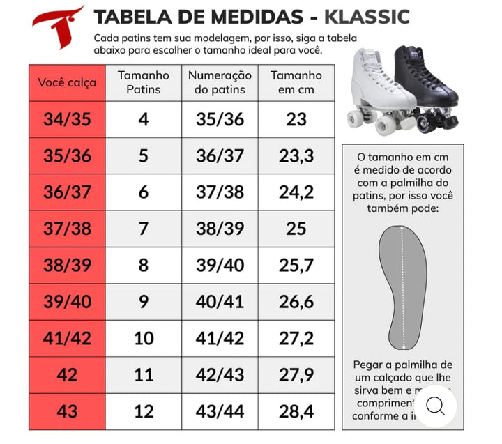 Patins Quad Traxart Klassic 4 Rodas Tradicional Preto Base de alumínio