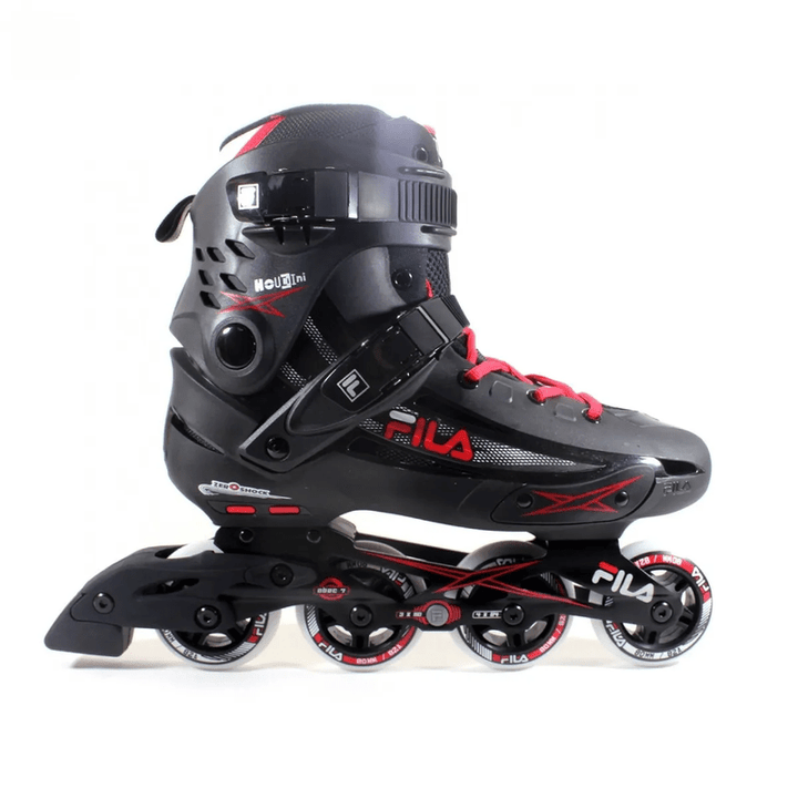 Patins Fila Houdini Profissional Preto Vermelho 80mm Abec 7