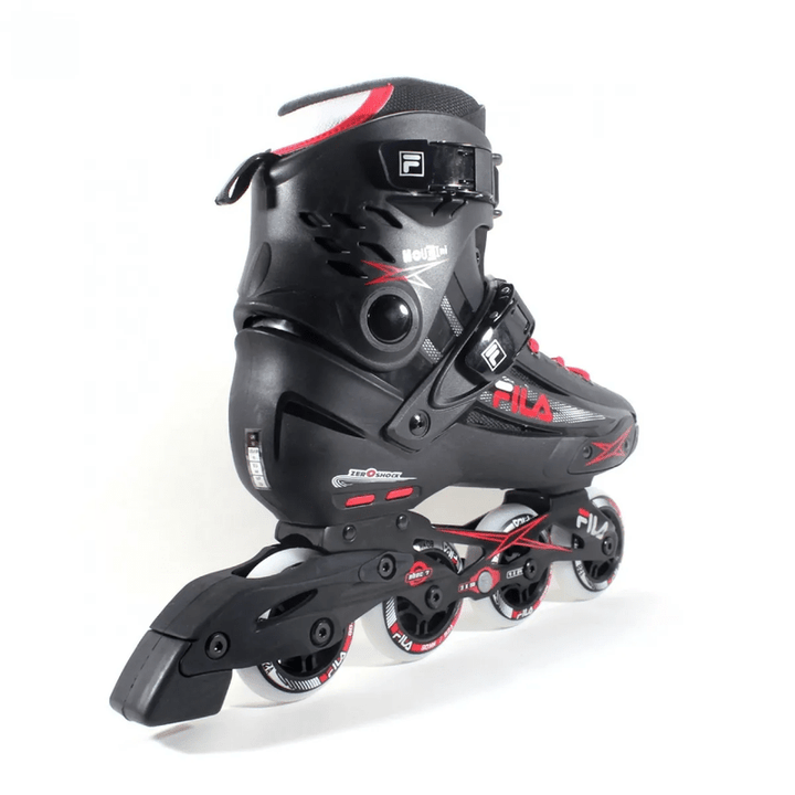 Patins Fila Houdini Profissional Preto Vermelho 80mm Abec 7