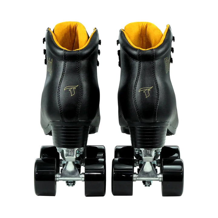 Patins Quad Traxart Gold Preto Tradicional Roller Dance 58mm