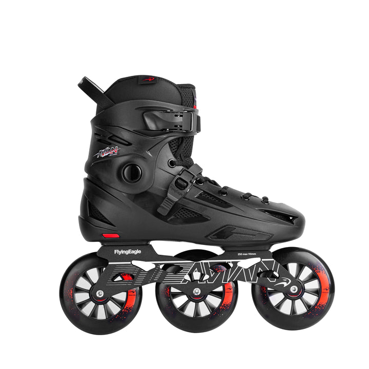 Patins Flying Eagle Avian T110 Preto 110mm SHR Abec-7 Cromo