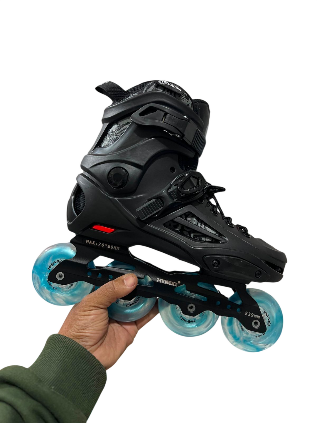 Patins Mikoyan Black Rodas Mellon 80mm Rolamentos Abec7