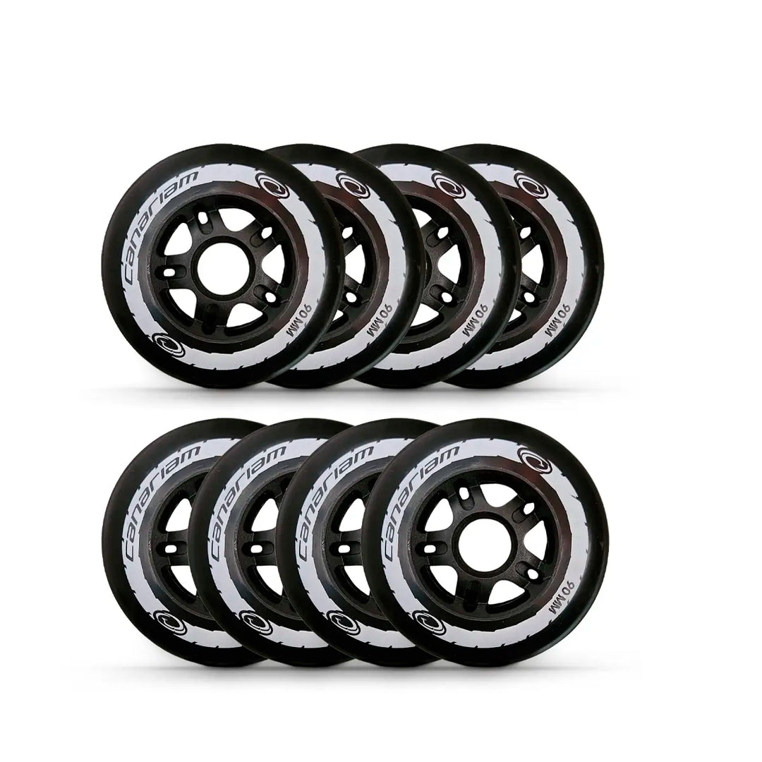 8 Rodas Canariam Neo Mate Preta 90mm 85a Profissional Patins Urbano