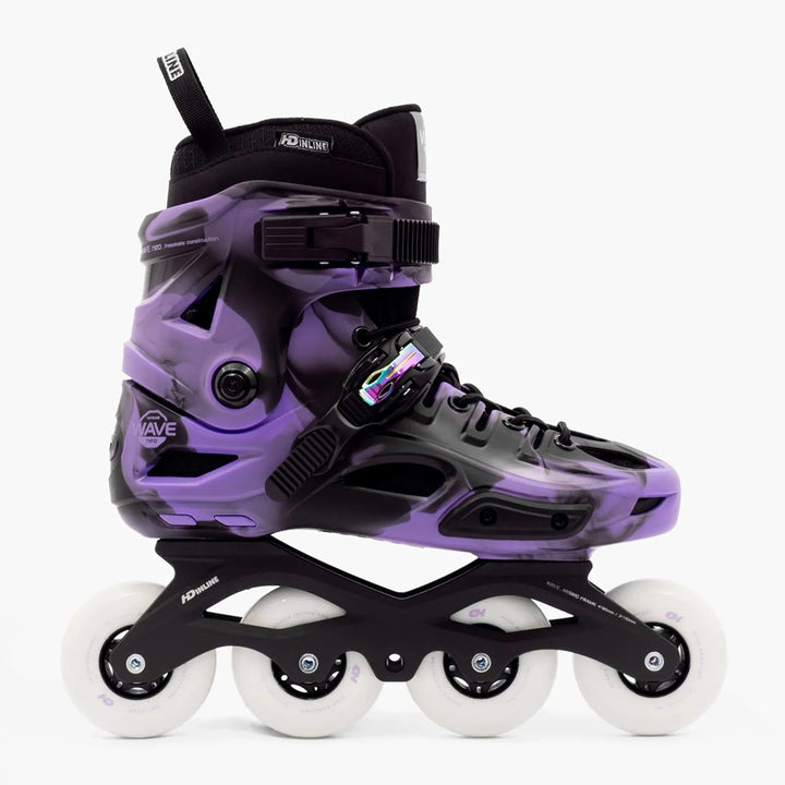 Patins HD Inline Wave Black Venon Base Hibrida 80mm Abec9