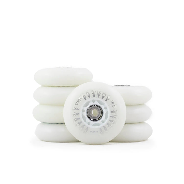 8 Rodas Led Creme Inline 70mm 90A Patins Infantil
