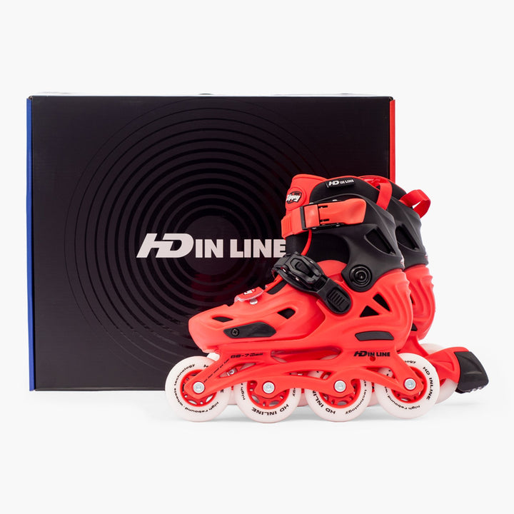 Patins Infantis Ajustável HD Inline Zippy Shock Red 68-72mm Abec-9