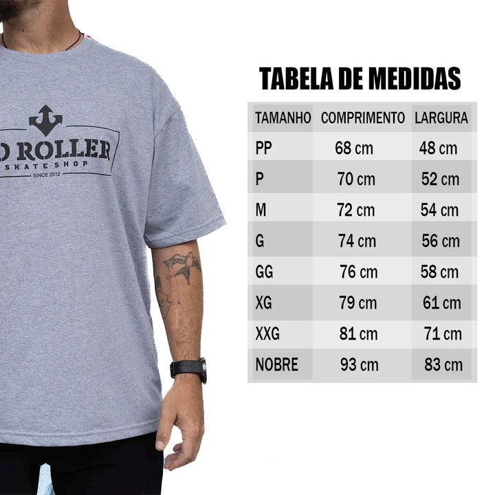 Camiseta Go Roller Cinza