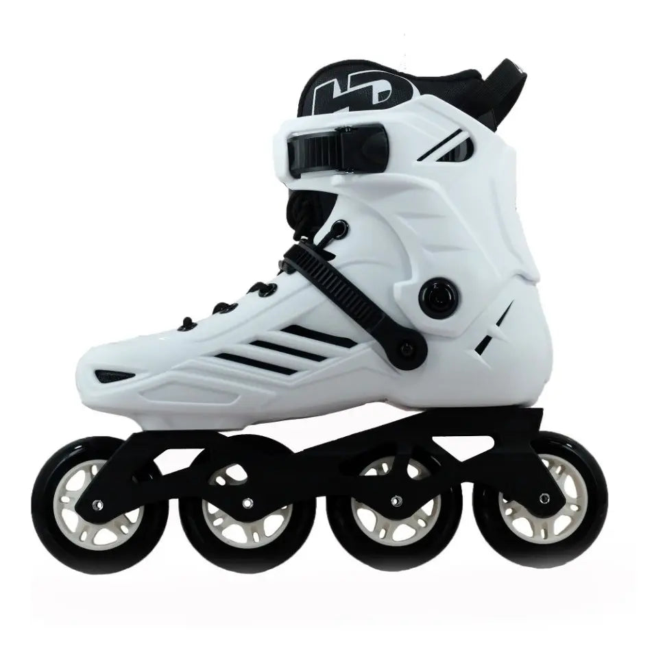 Patins HD Inline Fast Branco 80mm 85a Abec-7 Tamanho 35