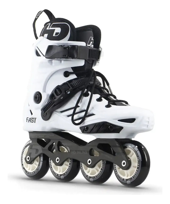 Patins HD Inline Fast Branco 80mm 85a Abec-7 Tamanho 35