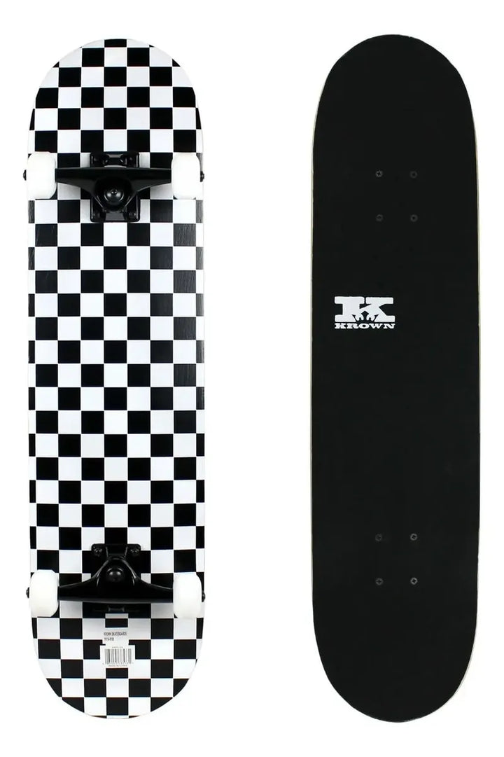 Skate Iniciante Infantil Xadrez 50kg Abec-7