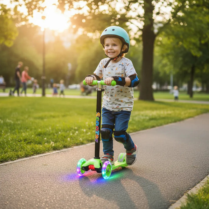 Children's Scooter 4 Wheels COLORFUL LED 60kg Aluminum Foldable Scooter Various Colors