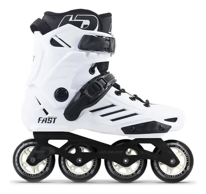 Patins HD Inline Fast Branco 80mm 85a Abec-7 Tamanho 35