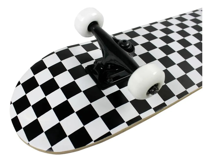 Skate Iniciante Infantil Xadrez 50kg Abec-7