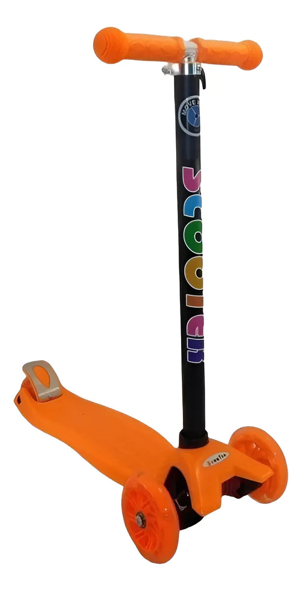 Patinete Infantil 4 Ruedas COLORFUL LED 60kg Patinete Plegable Aluminio Varios Colores