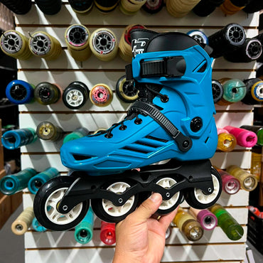 Patins Roller Hd Fast Azul Profissional Base Sky 80mm 85a Abec-11