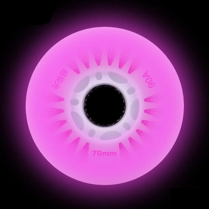 8 Rodas Led Creme Inline 70mm 90A Patins Infantil