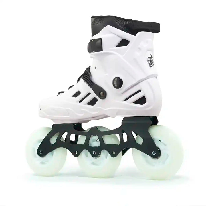 Patins Munchi M10 Branco 3 Rodas Led 110mm Abec-11