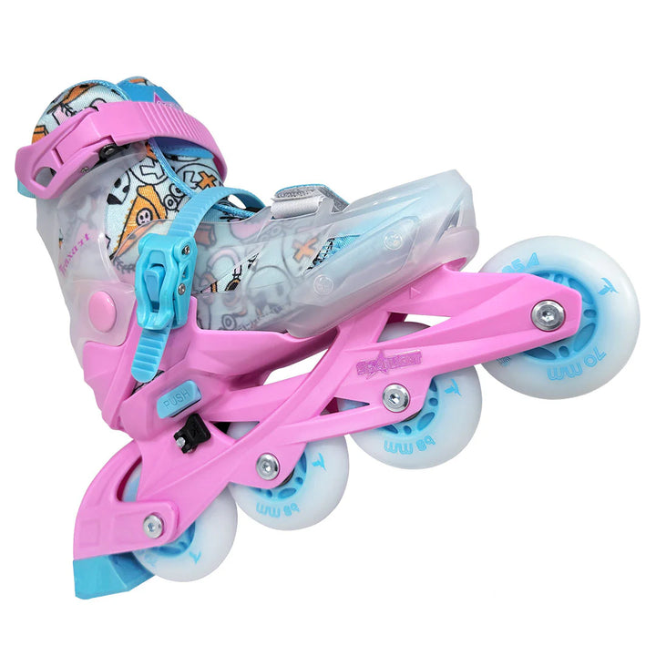 Patins Traxart Infantil Ajustável Star Light Com LED Abec-9