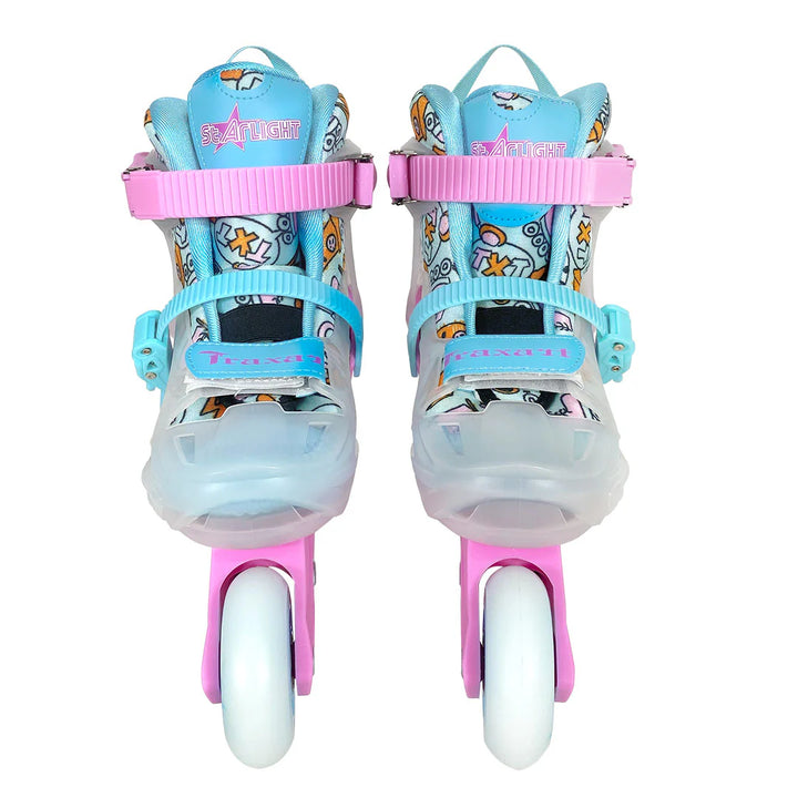 Patins Traxart Infantil Ajustável Star Light Com LED Abec-9