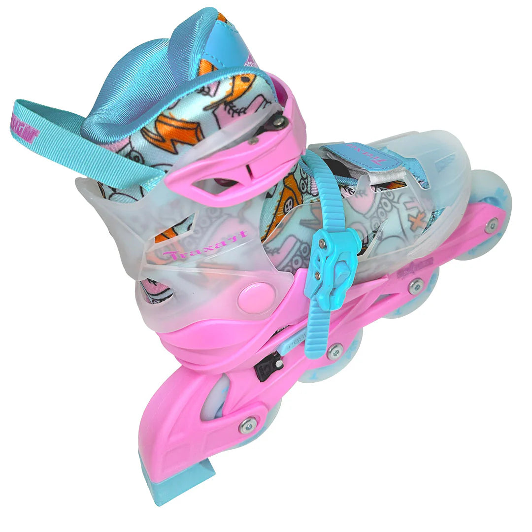 Patins Traxart Infantil Ajustável Star Light Com LED Abec-9
