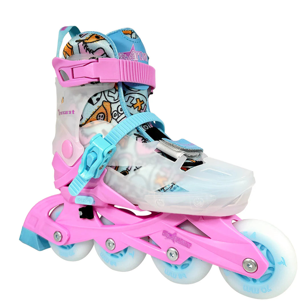 Patins Traxart Infantil Ajustável Star Light Com LED Abec-9