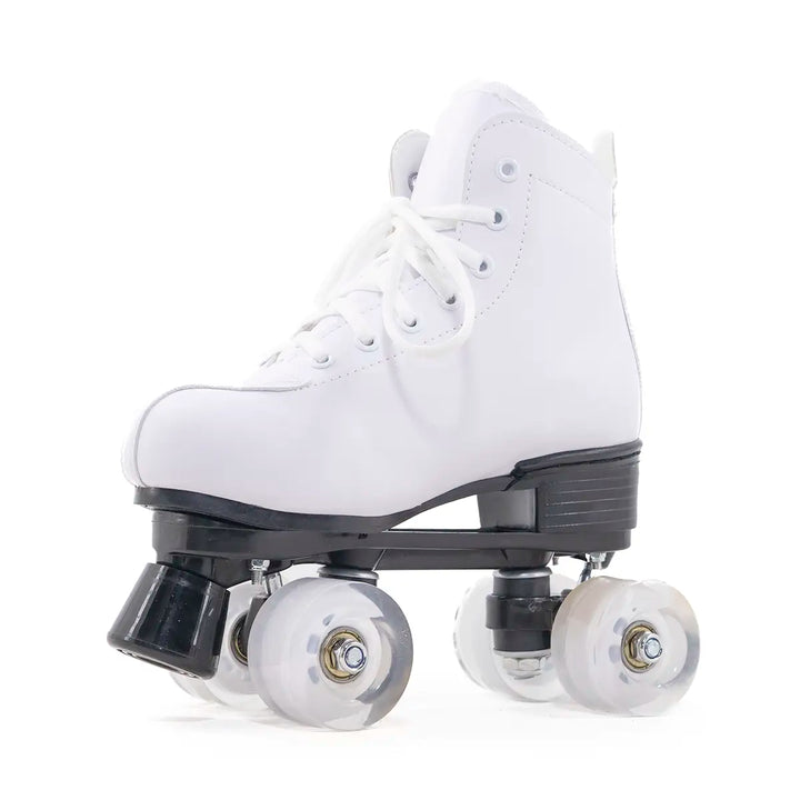 Patins Quad Tradicional Munchi Branco Com Rodas 58x32mm Abec-5