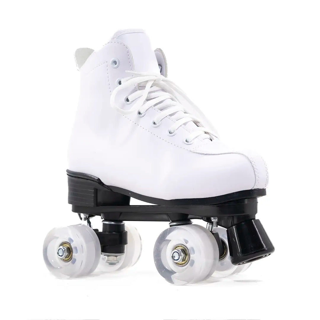 Patins Quad Tradicional Munchi Branco Com Rodas 58x32mm Abec-5