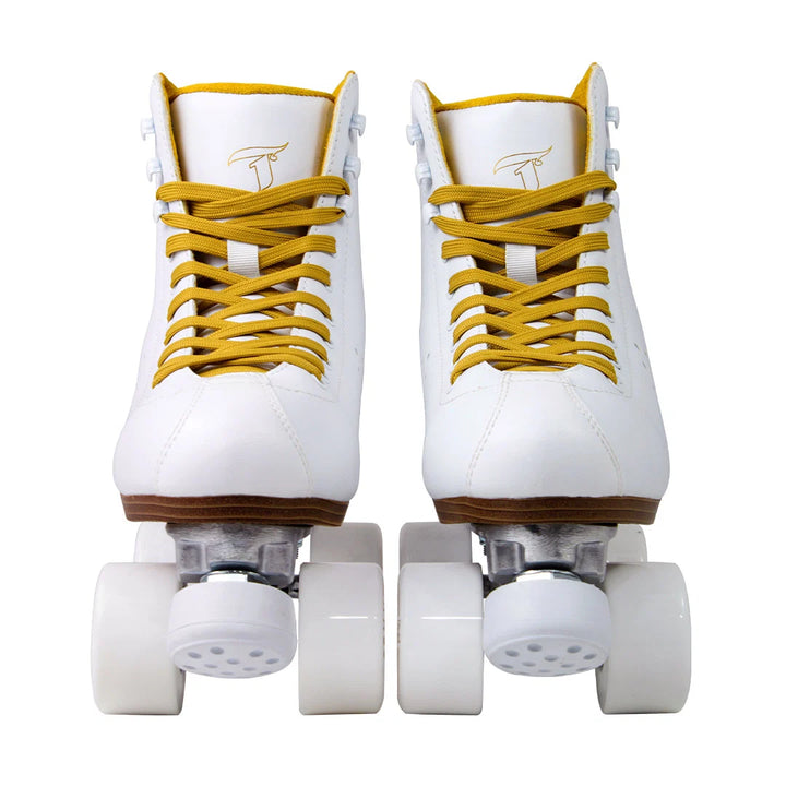 Patins Quad Traxart Gold Branco Tradicional Roller Dance 58mm