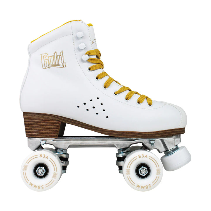 Patins Quad Traxart Gold Branco Tradicional Roller Dance 58mm