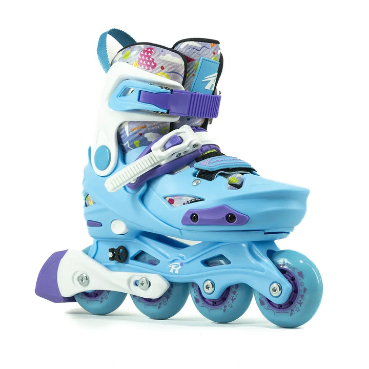 Patins Inline Infantil RV Blue Ajustável do 26 ao 37 Azul