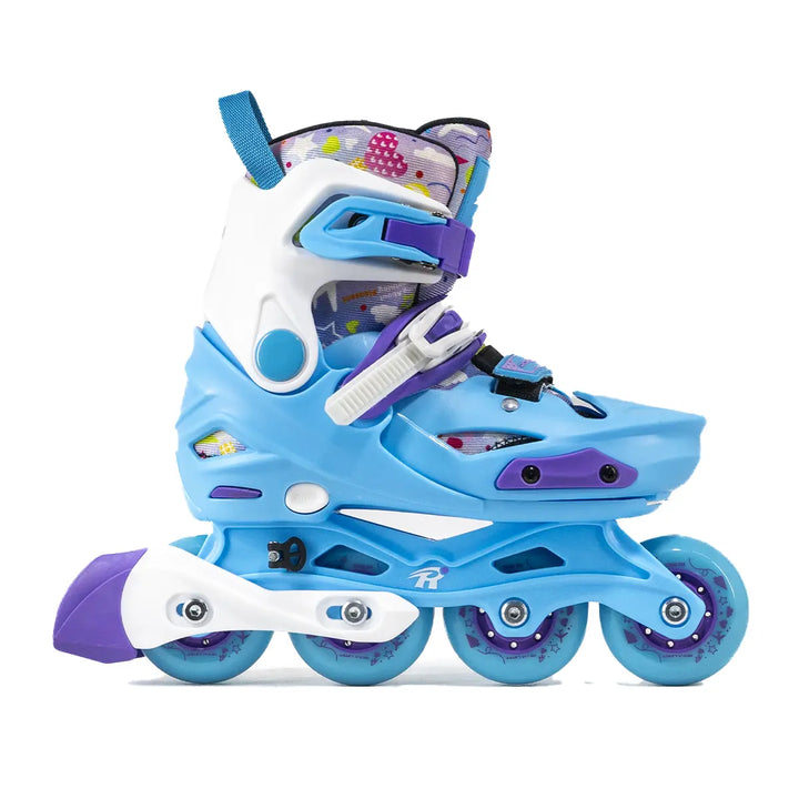 Patins Inline Infantil RV Blue Ajustável do 26 ao 37 Azul