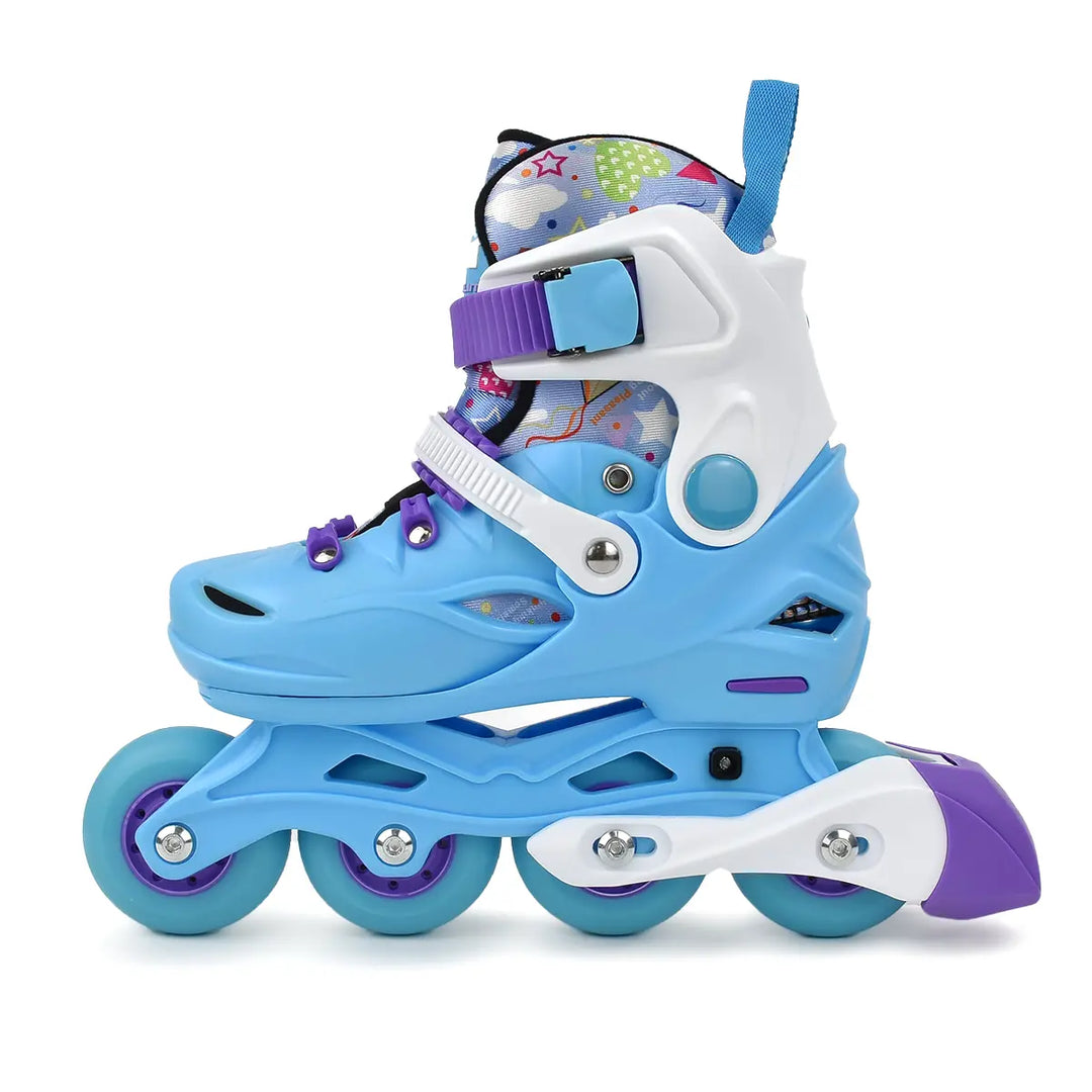 Patins Inline Infantil RV Blue Ajustável do 26 ao 37 Azul