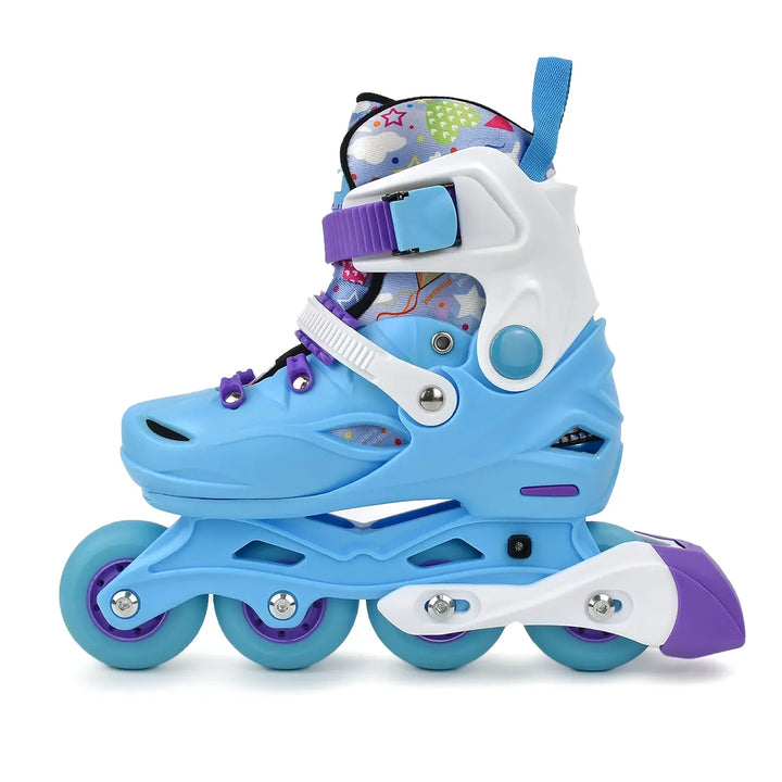 Patins Inline Infantil RV Blue Ajustável do 26 ao 37 Azul