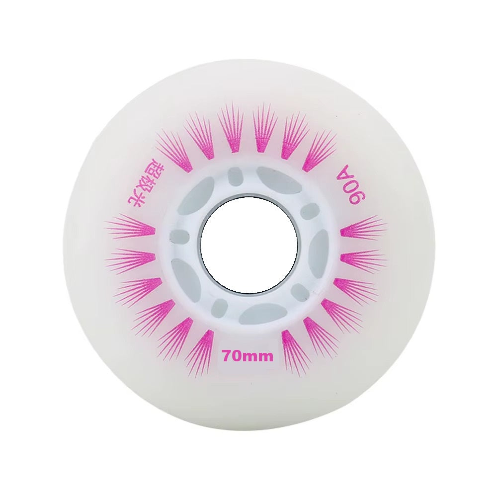 8 Rodas Led Creme Inline 70mm 90A Patins Infantil