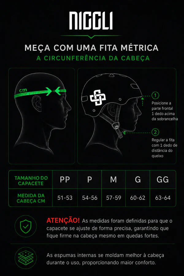 Capacete Niggli Pró Chocolate Fosco